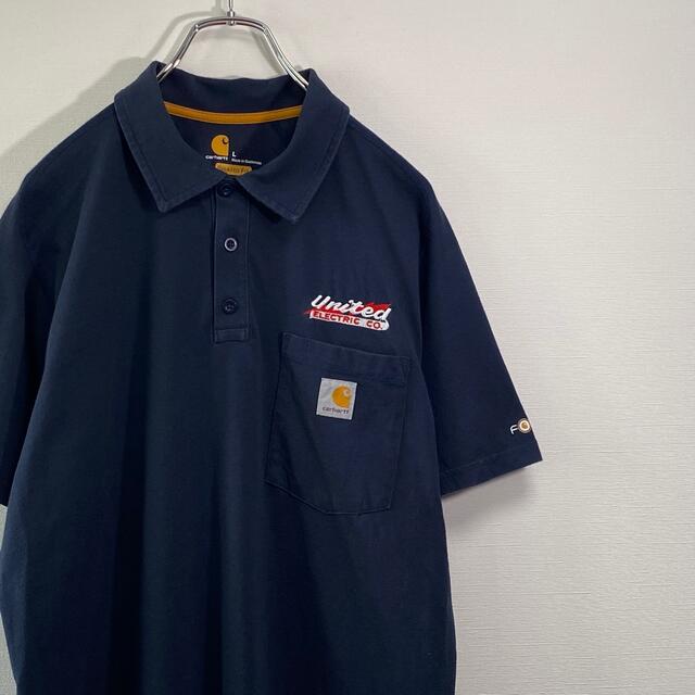 carhartt(カーハート)の古着 00s カーハート ポロシャツ L ワンポイント ポケット付 企業物 メンズのトップス(ポロシャツ)の商品写真