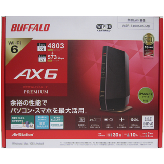 バッファロー(Buffalo)のBUFFALO AirStation WSR-5400AX6/MB(PC周辺機器)