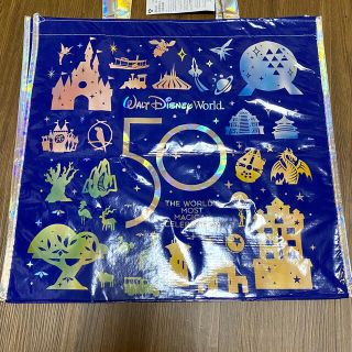 ディズニー(Disney)の【Disney】WDW 50周年 ショッピングバッグ ショッパー L(ショップ袋)