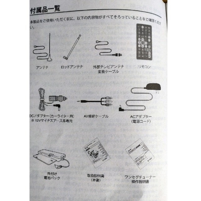 【ジャンク品】ポータブルDVDプレーヤー・ワンセグ内蔵 スマホ/家電/カメラのオーディオ機器(ポータブルプレーヤー)の商品写真