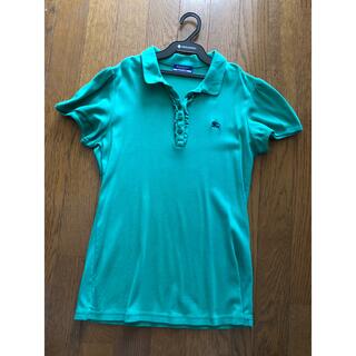 バーバリーブルーレーベル(BURBERRY BLUE LABEL)のバーバリーブルーレーベル ポロシャツ シャツ ブラウス 緑 グリーン(ポロシャツ)