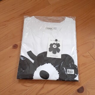 マリメッコ(marimekko)の新品　マリメッコ　tシャツ　ウニッコ　花柄　ホワイト×ブラック　XS(Tシャツ(半袖/袖なし))
