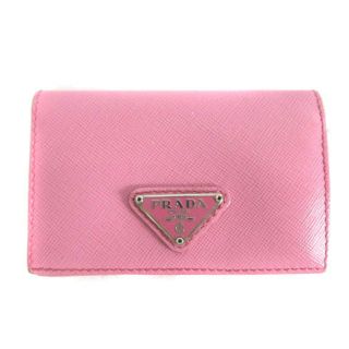 プラダ(PRADA)のプラダ 1M1122 サフィアーノ 三角プレート カードケース 名刺入れ(名刺入れ/定期入れ)