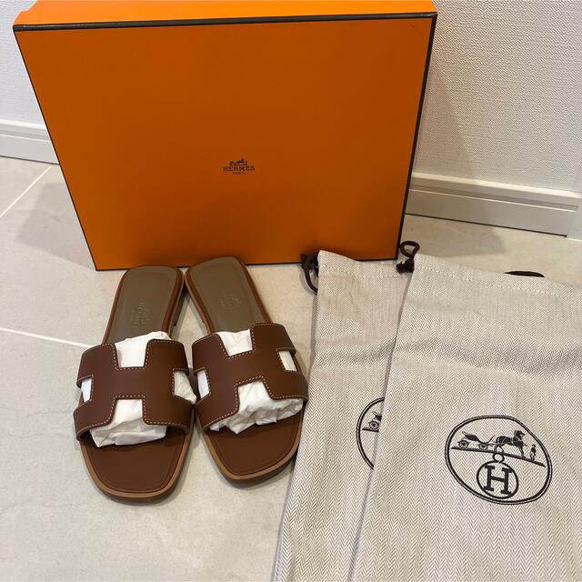 激安の Hermes 美品エルメス オラン - サンダル - mortongroveparks.com