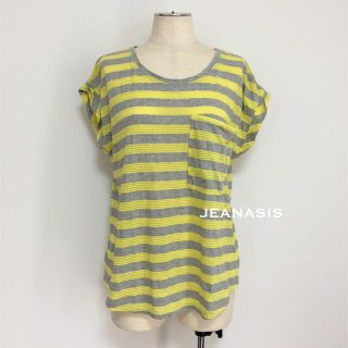 ジーナシス(JEANASIS)のJEANASIS★メッシュ切替ボーダーカットソー(カットソー(半袖/袖なし))