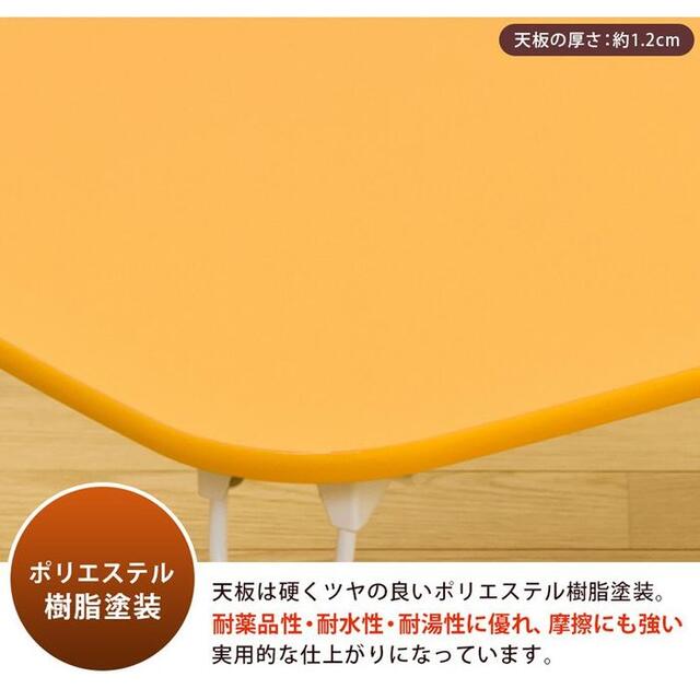 折りたたみテーブル 60×40cm 猫脚 コンパクト インテリア/住まい/日用品の机/テーブル(折たたみテーブル)の商品写真