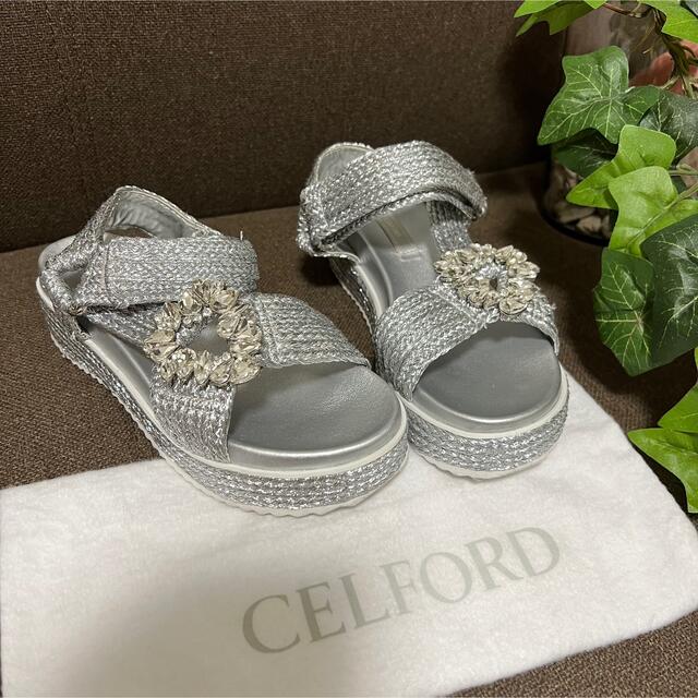 CELFORD(セルフォード)のCELFORD セルフオード サンダル シルバー ストーン  レディースの靴/シューズ(サンダル)の商品写真