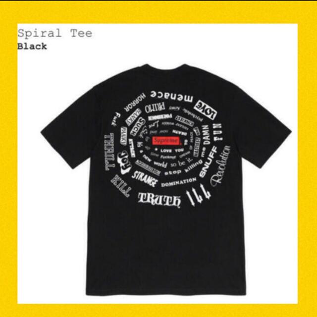 Tシャツ/カットソー(半袖/袖なし)L 本物 supreme spiral ロゴ tシャツ パーカー バックパック