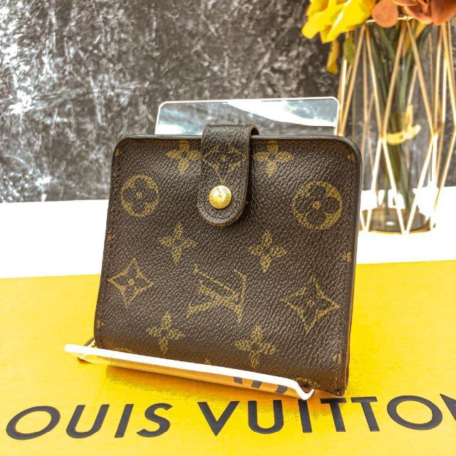 LOUIS VUITTON 二つ折り財布 コンパクトジップ モノグラム