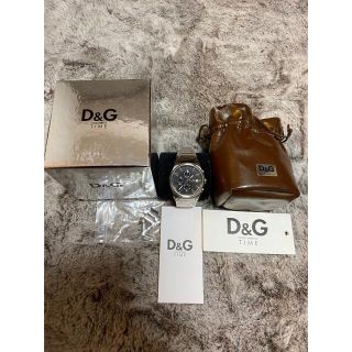 ディーアンドジー(D&G)のD&G TIMEクロノグラフ 腕時計 文字盤グレー(腕時計(アナログ))