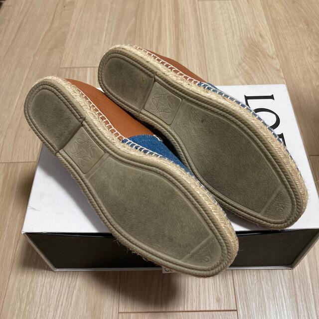 100%新品HOT LOEWE - ロエベ デニムレザー切り替えエスパドリーユの