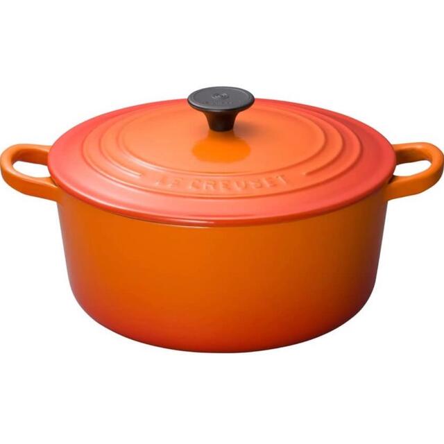 LE CREUSET(ルクルーゼ)のル・クルーゼ　ココットロンド　鍋　22センチ　新品未使用 インテリア/住まい/日用品のキッチン/食器(鍋/フライパン)の商品写真