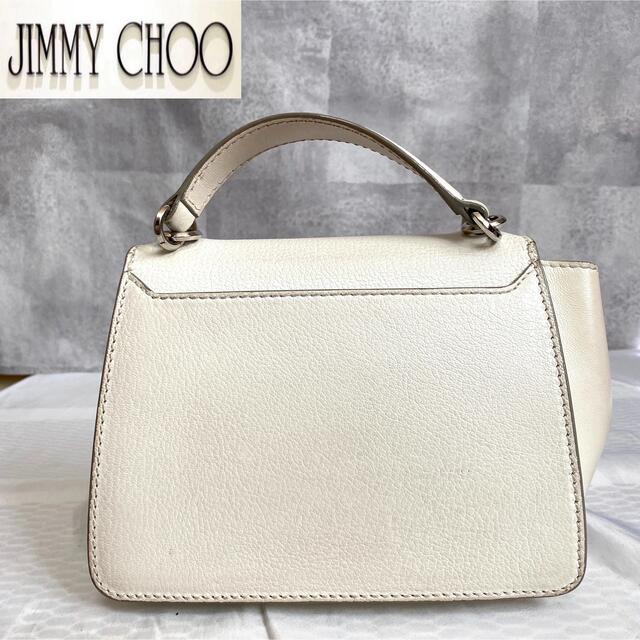 JIMMY CHOO】MADELINE クリスタルバックル ラテ ハンドバッグ - www