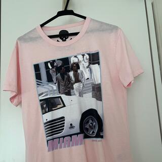 マークアンドロナ(MARK&LONA)の薄ピンク　半袖Tシャツ　ファッキンオーサム　fucking awesome(Tシャツ/カットソー(半袖/袖なし))