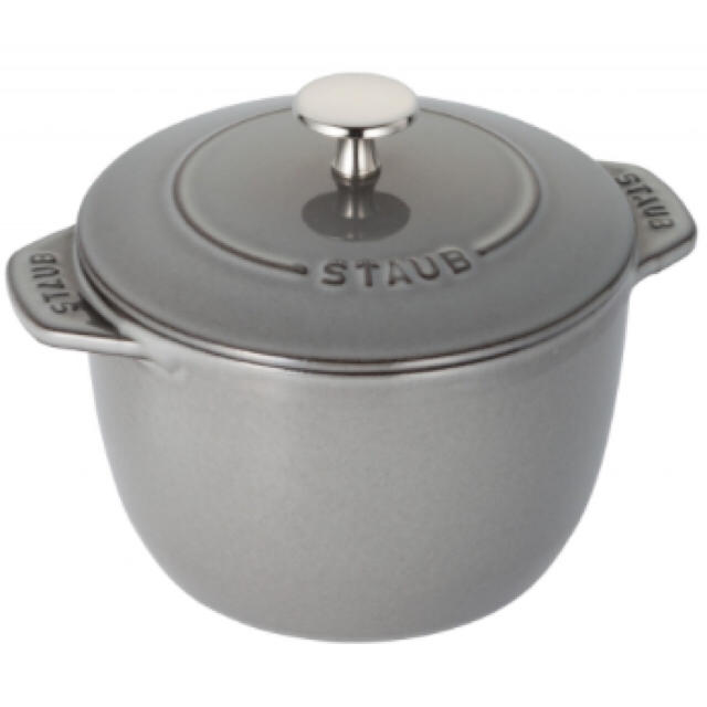 STAUB(ストウブ)のストウブ Staub ラ・ココット de GOHAN Mサイズ グレー インテリア/住まい/日用品のキッチン/食器(鍋/フライパン)の商品写真