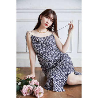 ハーリップトゥ(Her lip to)のCherryPatternLayeredCamiDress herlipto(ひざ丈ワンピース)