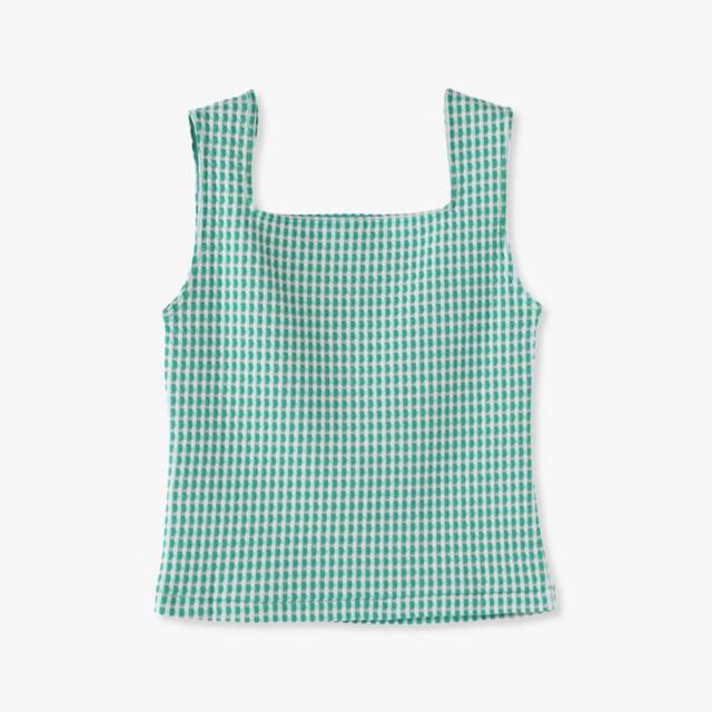 【新品未使用】Checked Jacquard Sleeveless Top 1