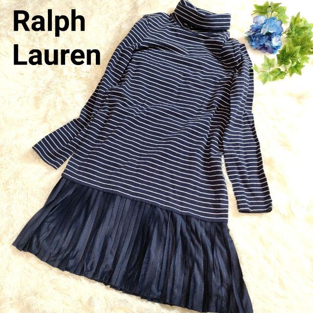 POLO Ralph Lauren プリーツ タートル チュニック ワンピース