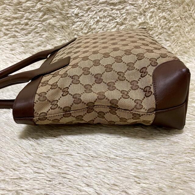 Gucci(グッチ)のグッチ トートバッグ GGキャンバス×レザー A4収納 ブラウン 0021119 レディースのバッグ(トートバッグ)の商品写真