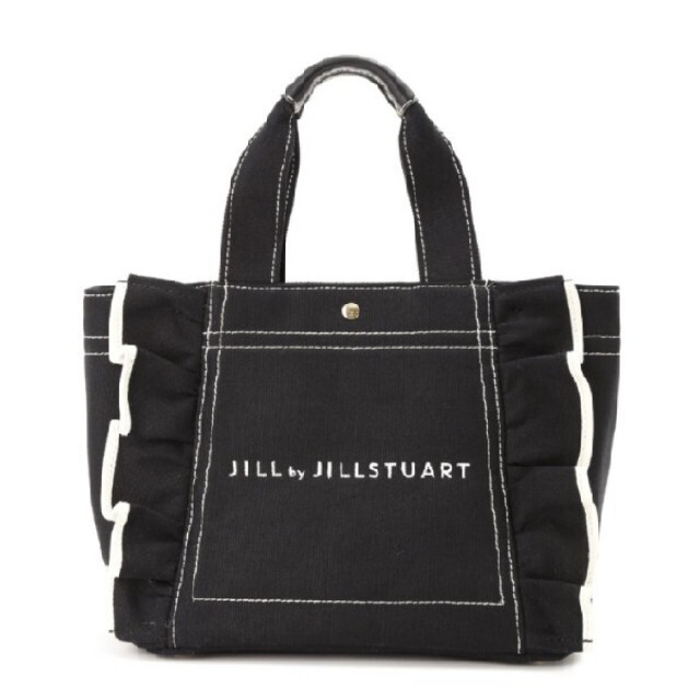 定番人気! フリルトートバッグ ジルバイジルスチュアート - JILLSTUART by JILL 小 黒 ブラック ハンドバッグ 定番人気! フリルトートバッグ ジルバイジルスチュアート - JILLSTUART by JILL 小 黒 ブラック ハンドバッグ