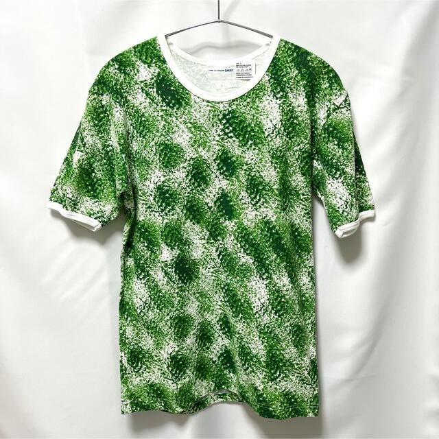 新品】COMME des GARÇONS SHIRT 総柄グリーンTシャツ - Tシャツ