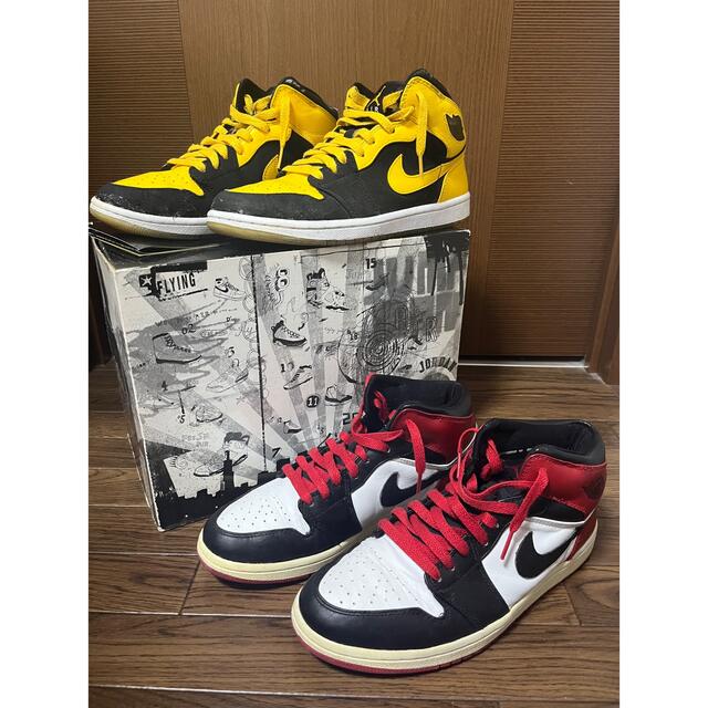 AIR JORDAN 1 BMP 2足セット　つま黒　黒黄 | フリマアプリ ラクマ