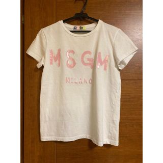 エムエスジイエム(MSGM)のMSGM Tシャツ　ピンク　XS(Tシャツ(半袖/袖なし))