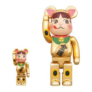 ベアブリック(BE@RBRICK)のBE＠RBRICK 招き猫 ペコちゃん 金運 金メッキ 100% & 400%(その他)