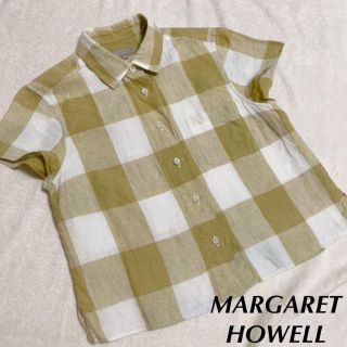 マーガレットハウエル シャツ/ブラウス(レディース/半袖)の通販 800点 お得に買える通販 マーガレットハウエル 【美品】 ラージチェック MHL ブラウス シャツ リネン シャツ/ブラウス(半袖/袖なし)