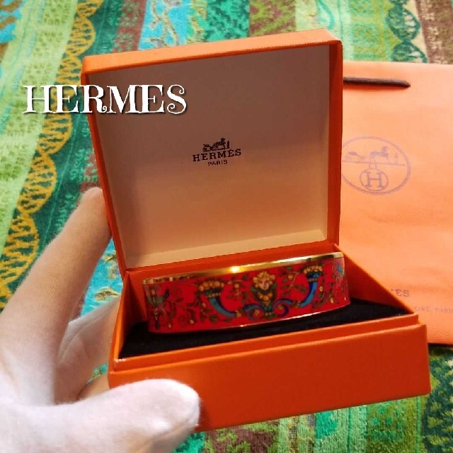 レア　稀少　HERMES　エルメス　ブレスレット　バングル　エマイユ　GM