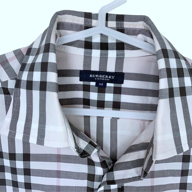 ゆったりサイズ感 BURBERRY LONDON ノバチェックシャツ ピンク