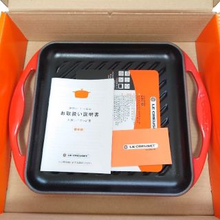 ルクルーゼ(LE CREUSET)のル・クルーゼ　グリルカレ　24ｃm　チェリーレッド(調理道具/製菓道具)