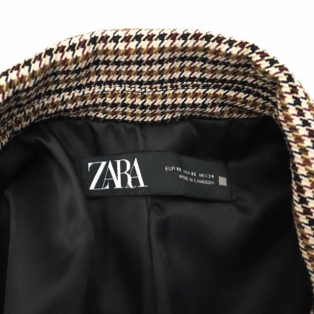 ZARA(ザラ)のザラ ZARA ガングラブチェック 千鳥 ダブルブレストジャケット XS レディースのジャケット/アウター(その他)の商品写真