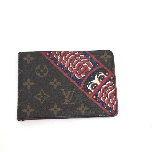 ルイヴィトン LOUIS VUITTON 山本寛斎 限定コラボ GI0235 モノグラム 達磨 歌舞伎 コンパクト ミラー 鏡 モノグラムキャンバス ブラウンレディース