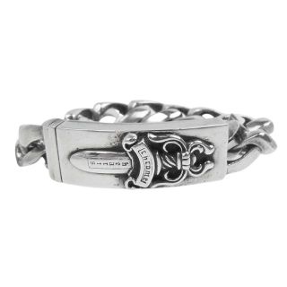 クロムハーツ(Chrome Hearts)のCHROME HEARTS クロムハーツ（原本有） ブレスレット 11LINK ID DAGGER ダガー ID クラシック チェーン ブレスレット シルバー系【中古】(ブレスレット)