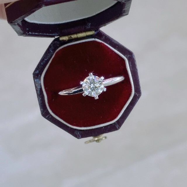 天然ダイヤモンドリング0.52ct　k18リボンピアス