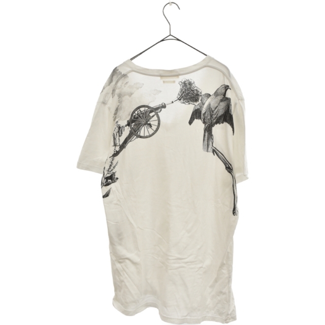 Alexander McQueen(アレキサンダーマックイーン)のAlexander McQueen アレキサンダーマックイーン Vネックカットソー プリントTシャツ バックプリント コットン ホワイト メンズのトップス(Tシャツ/カットソー(半袖/袖なし))の商品写真