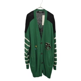 アンダーカバー(UNDERCOVER)のUNDERCOVER アンダーカバー 19SS Bootleg Truth Cardigan ボーダー ニット カーディガン UCW4905 グリーン(カーディガン)