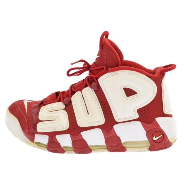 NIKE ナイキ 17SS SUPREME AIR MORE UPTEMPO シュプリーム エアモアアップテンポ ハイカットスニーカー レッド/ホワイト 902290-600