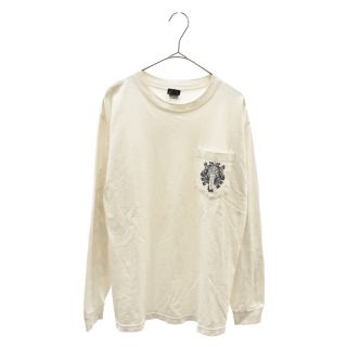 クロムハーツ(Chrome Hearts)のCHROME HEARTS クロムハーツ ダガープリント ポケット長袖Tシャツ カットソー ロンT M ホワイト(Tシャツ/カットソー(七分/長袖))