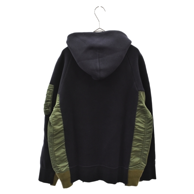 NIKE × sacai NRG HOODIE ドッキング パーカー 黒 XS