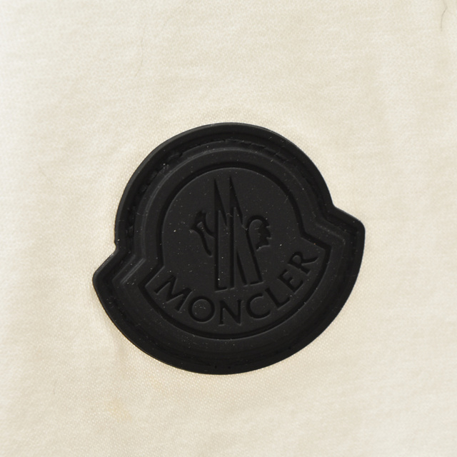 MONCLER モンクレール MAGLIA T-SHIRT バックロゴ ワッペン 半袖Tシャツ G10918C7B310 8390Y ホワイト