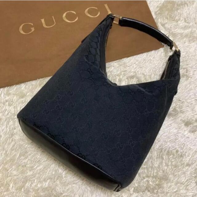 Gucci - 美品✨グッチ ショルダーバッグ GG柄 キャンバス×レザー