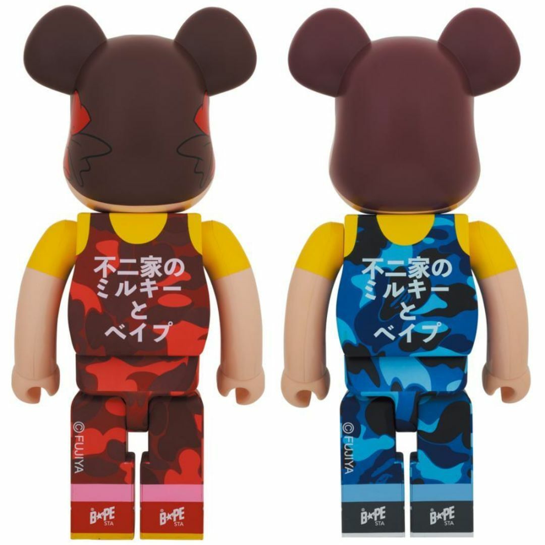 MEDICOM TOY(メディコムトイ)のBE＠RBRICK BAPE(R) × ペコちゃん & ポコちゃん 1000% エンタメ/ホビーのコレクション(その他)の商品写真