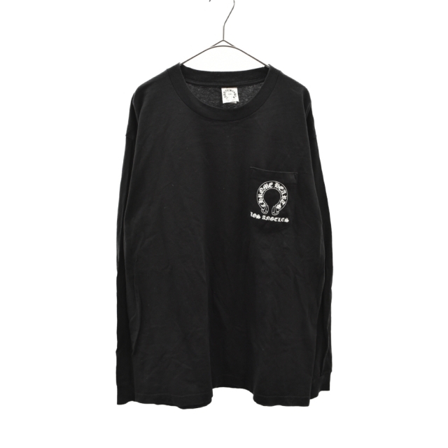 CHROME HEARTS クロムハーツ ロサンゼルス限定長袖ポケットTシャツ カットソー ロンT ブラック L