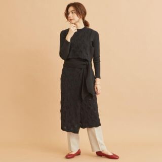 ビューティアンドユースユナイテッドアローズ(BEAUTY&YOUTH UNITED ARROWS)の別注　TAN  ビューティー&ユース　レースニットラップスカート　タン(ロングスカート)