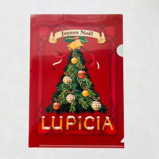 ルピシア(LUPICIA)のルピシア 2015年クリスマス 限定品 クリアファイル 赤(ファイル/バインダー)