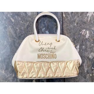 モスキーノ(MOSCHINO)のMOSCHINO モスキーノ ゴールド キルティング トートバッグ ハンドバッグ(ハンドバッグ)