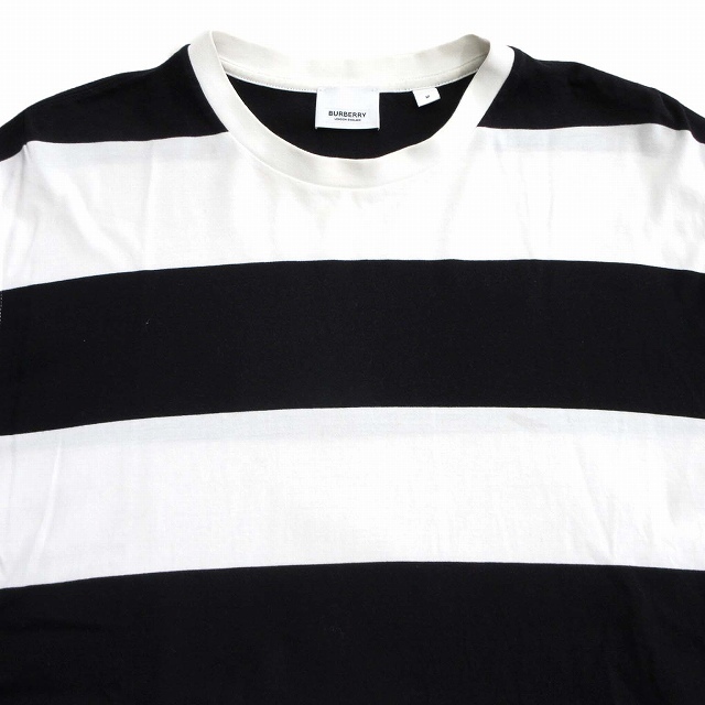 BURBERRY(バーバリー)のバーバリー BURBERRY サイド ロゴ プリント ボーダー Tシャツ M※ メンズのトップス(Tシャツ/カットソー(七分/長袖))の商品写真