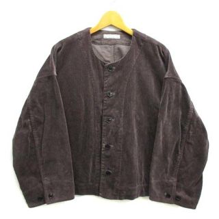 ネストローブ(nest Robe)のネストローブ コーデュロイ カラーレス ジャケット 2020AW ブラウン F(その他)